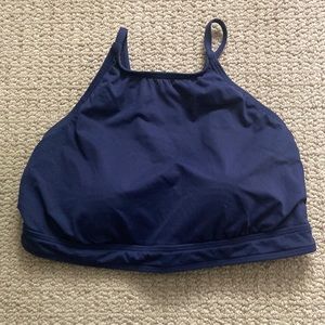 Land’s End high neck navy blue bikini top